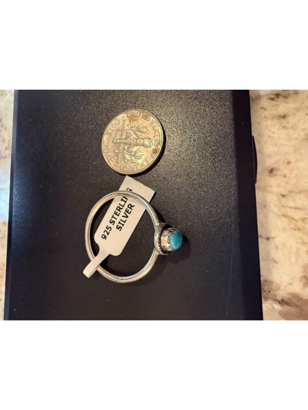 NWT Artisan Sterling Silver Mojave Turquoise Stacker Ring Sz 9.5 Southwest Gift - Picture 7 of 8